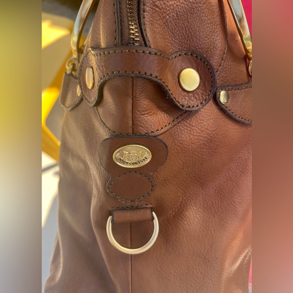 Juicy Couture Y2K Equestrian Large Leather Bowler Handbag - Picture 10 of 17